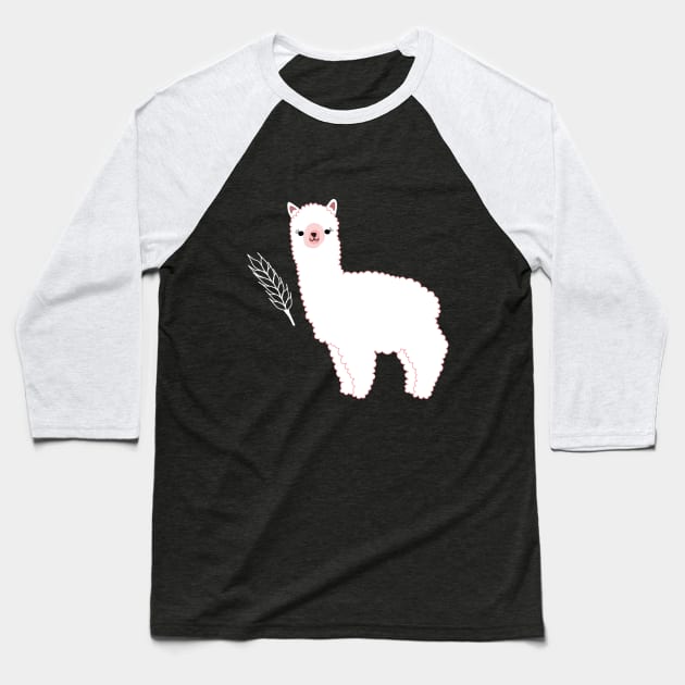 The Alpacas II Baseball T-Shirt by littleoddforest